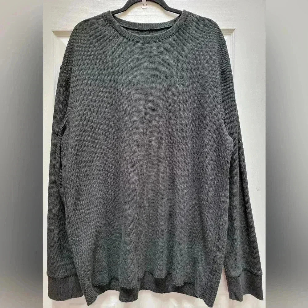 Timberland Men's Waffle Knit Long Sleeve Shirt Plus Size 2X